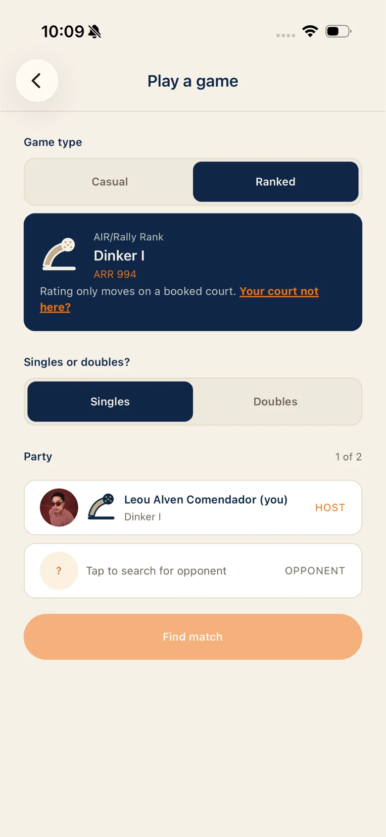 Setting up a ranked game